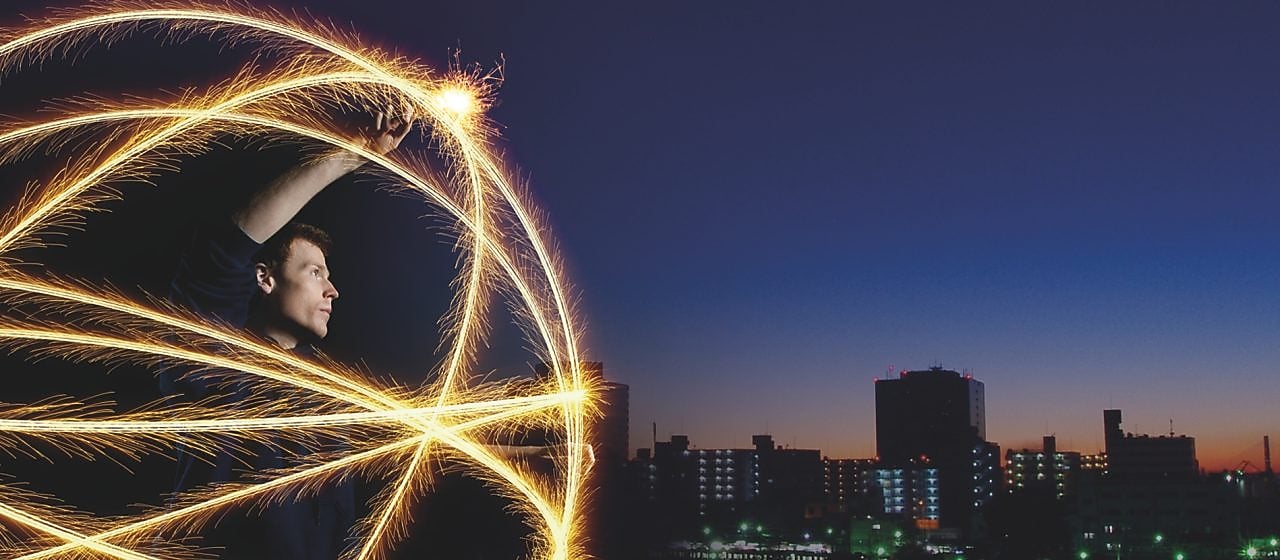 A person with live wire